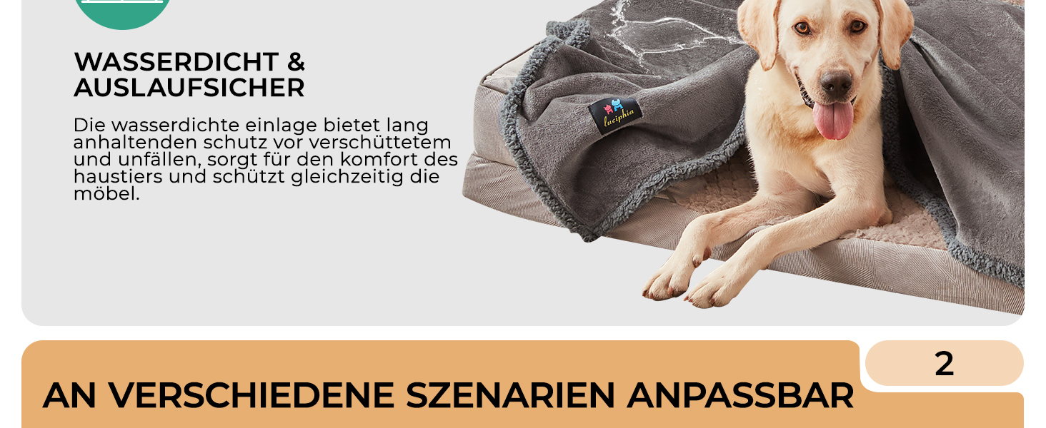 Водонепроникний плед для собак Luciphia, плед для собак і котів великого розміру, прання, водонепроникний, пухнастий, флісовий Sherpa, для дивана, ліжка, софи, світло-сірий M (102 * 145 см)