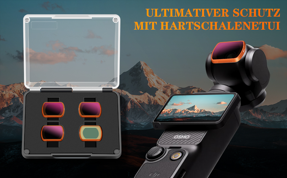 Набір ND-фільтрів MINGVEN для DJI Osmo Pocket 3 Creator Combo: CPL, UV, VND2-32, VND64-512, Black Mist.