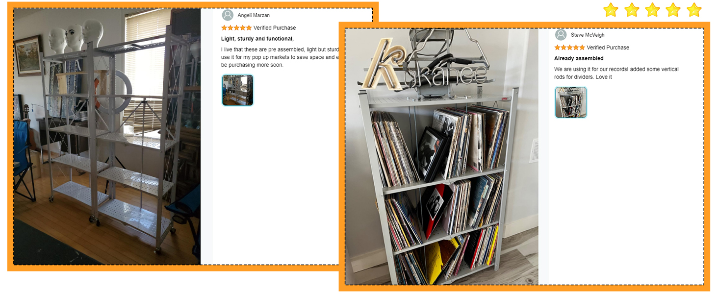 Deanic 5-Tier Folding Heavy Duty Shelf