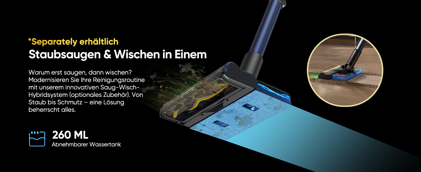 Бездротовий пилосос Vexilar V12 Akku: 50 хв роботи, 50 kPa, 450W, антизаплутування, легкий, безщітковий мотор, для твердих поверхонь, килимів, шерсті тварин, синій