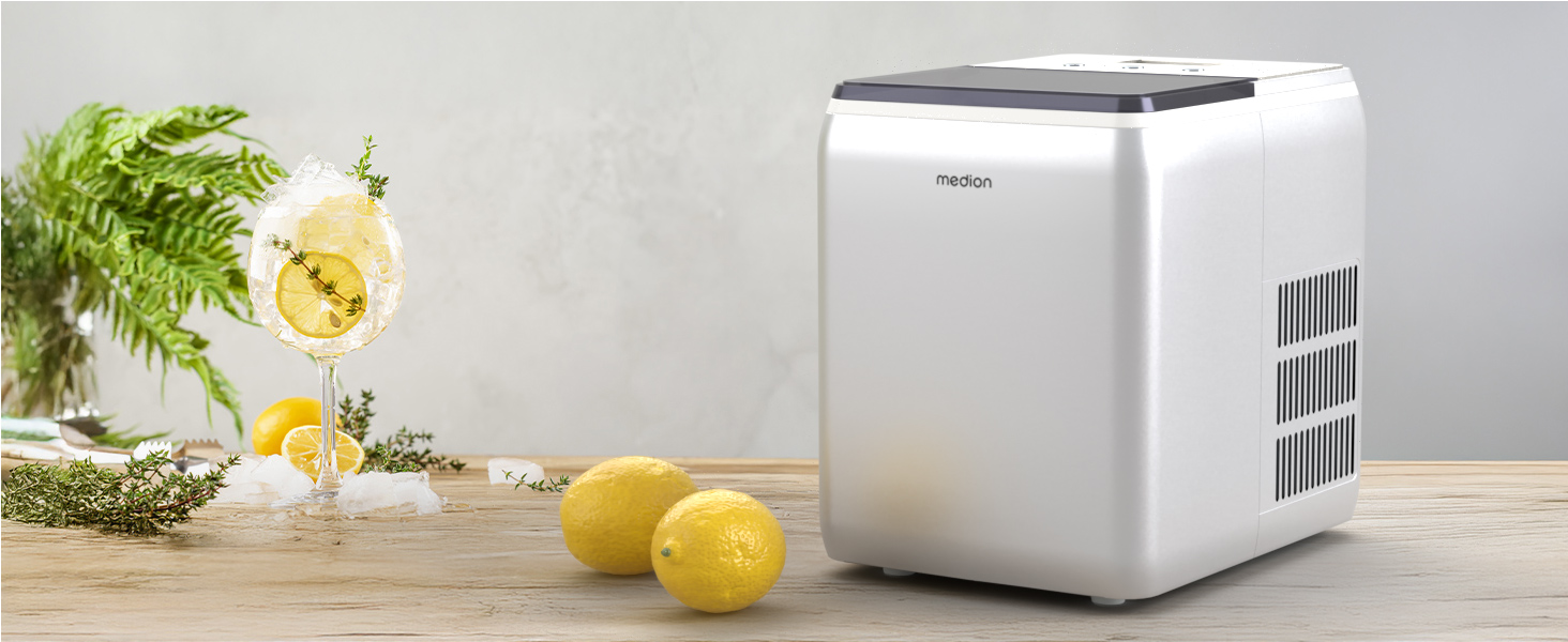 Машина для приготування льоду MEDION MD11960: кубики, подрібнений лід, 2 л бак, самоочищення