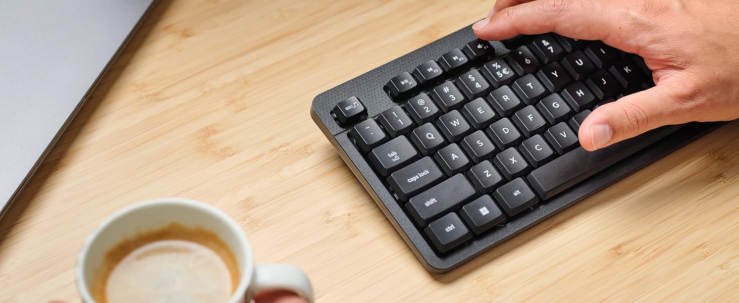 Бездротовий комплект клавіатури та миші Trust Ymo II з QWERTY (німецький), плоскі клавіші, захист від бризок, миша на 800-1600 DPI, USB-приймач, для ПК, комп'ютера, ноутбука, Mac