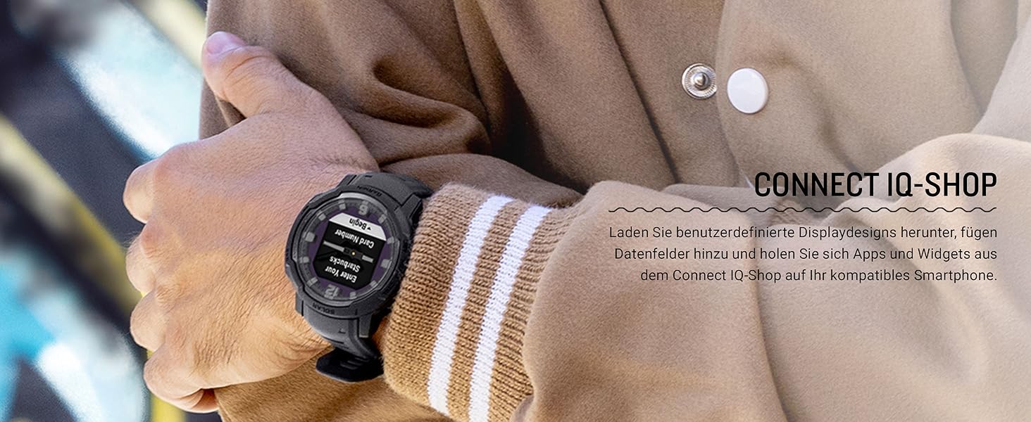Garmin Instinct Crossover – гібридовий смарт-годинник з GPS, аналоговим вимірюванням часу, 40+ спортивних функцій, сповіщеннями та Garmin Pay (Granitblau/Silber)