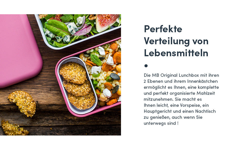 Бенто-бокс Monbento Moka Rose – 2-рівневий ланчбокс для дорослих, BPA-free, для мікрохвильової печі, миється в посудомийній машині