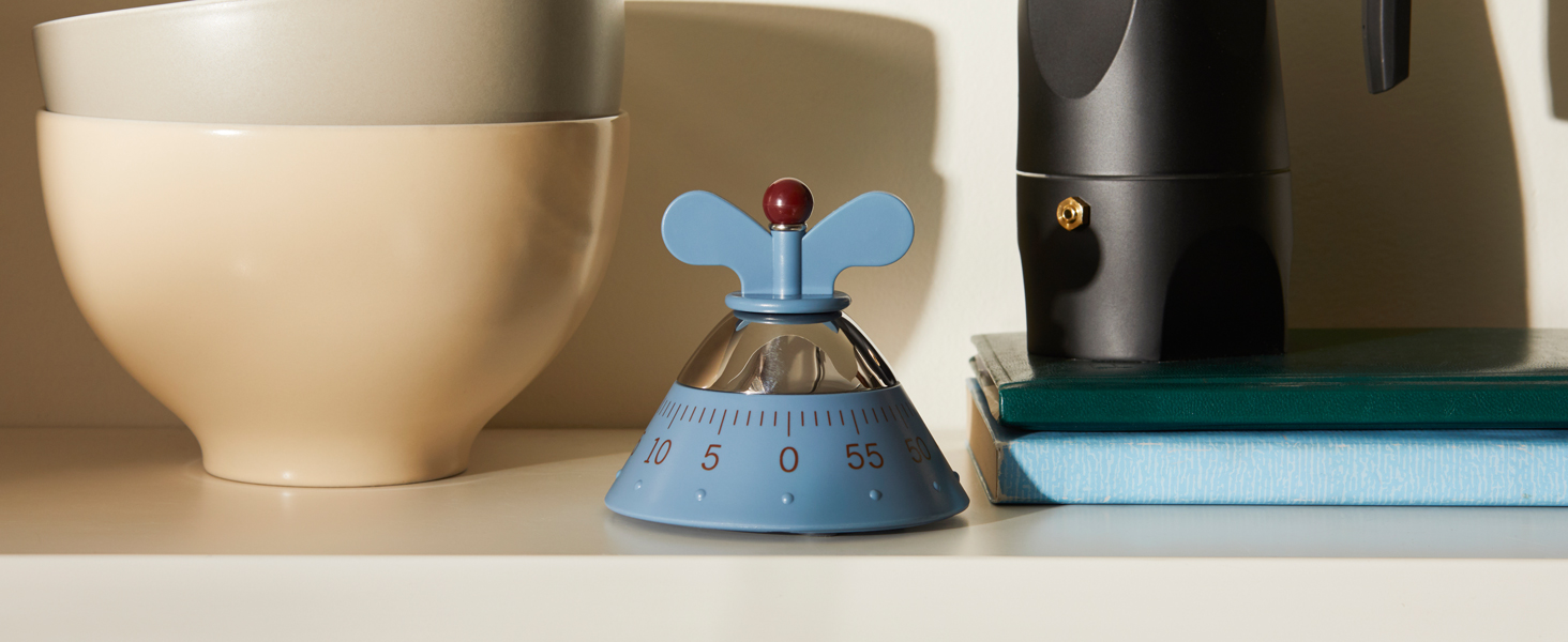 Кухонний таймер Alessi A09 W, білий, термопластик, 10,5 см