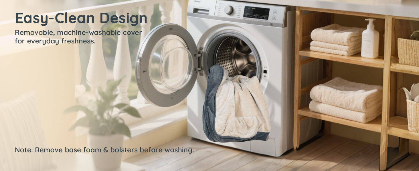 Ортопедичне ліжко для собак BELLA & PAL, 71x59 см - комфортне собаче ліжко з ефектом пам'яті, водовідштовхувальна підкладка, знімний фланелевий чохол, протиковзке дно, сіре