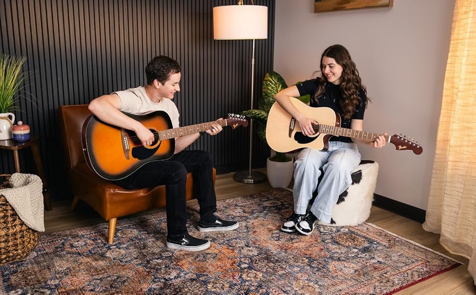 Акустична гітара Fender California Debut Redondo Dreadnought з Cutaway CE, Fichtendecke, чорним пікгардом, Natural, електроакустична гітара CA Natural