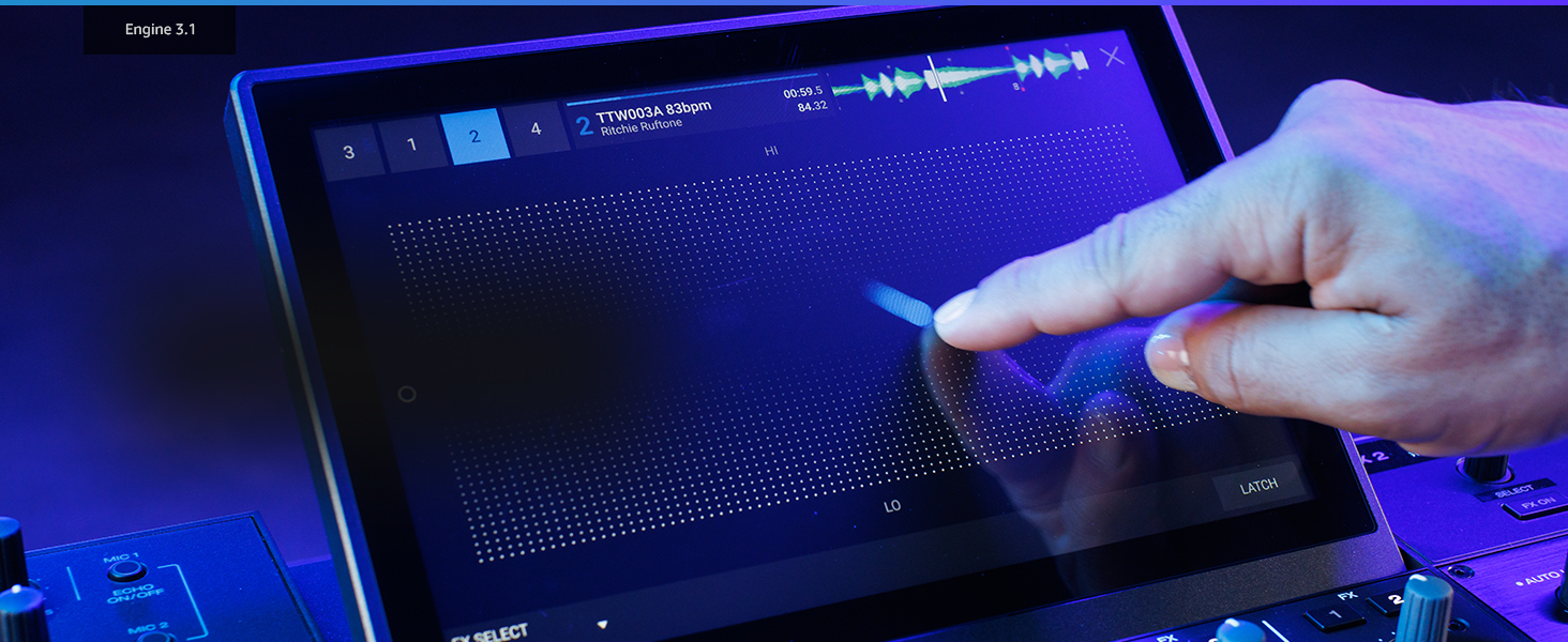 Denon DJ PRIME 4+ - DJ контролер з розділенням STEM, Wi-Fi, сенсорний екран 10.1