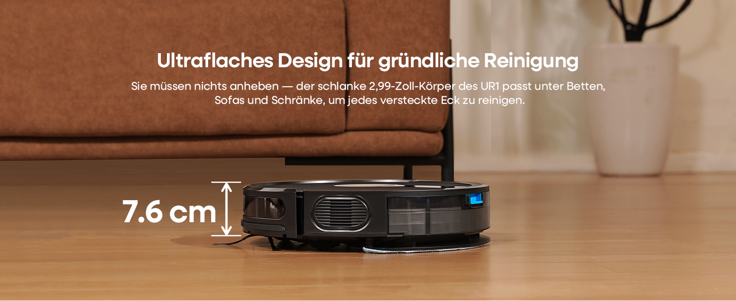 Робот-пилосос з функцією миття 5000Pa, 3-в-1 з часом роботи 180 хв, для тварин, з керуванням через додаток, чорний