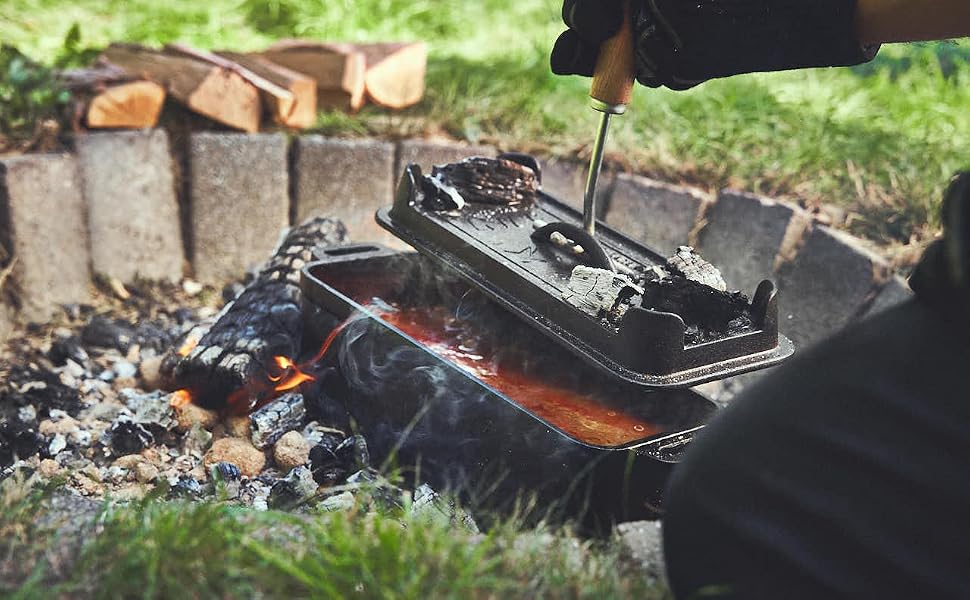 Чавунна форма для випікання хліба з кришкою BURNHARD, прямокутна, 3.5 л, підготовлена до використання (Pre-Seasoned)