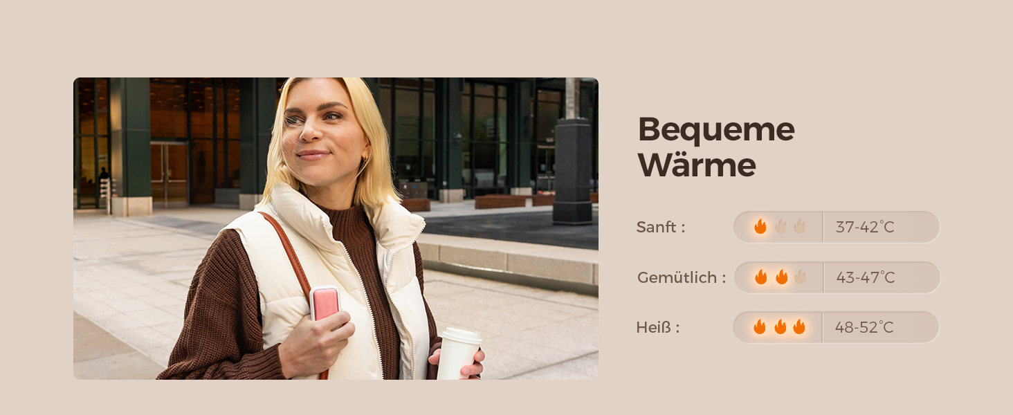 Електричні грілки для рук OCOOPA UT4 Young Flora Flamme, 5000mAh, 2 шт. - Компактні, Водонепроникні, Швидкий нагрів, USB, для зими та активного відпочинку