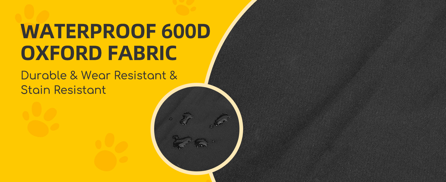 Захисний чохол для автокрісла для собак Nobleza, водонепроникний, 147x145 см, чорний