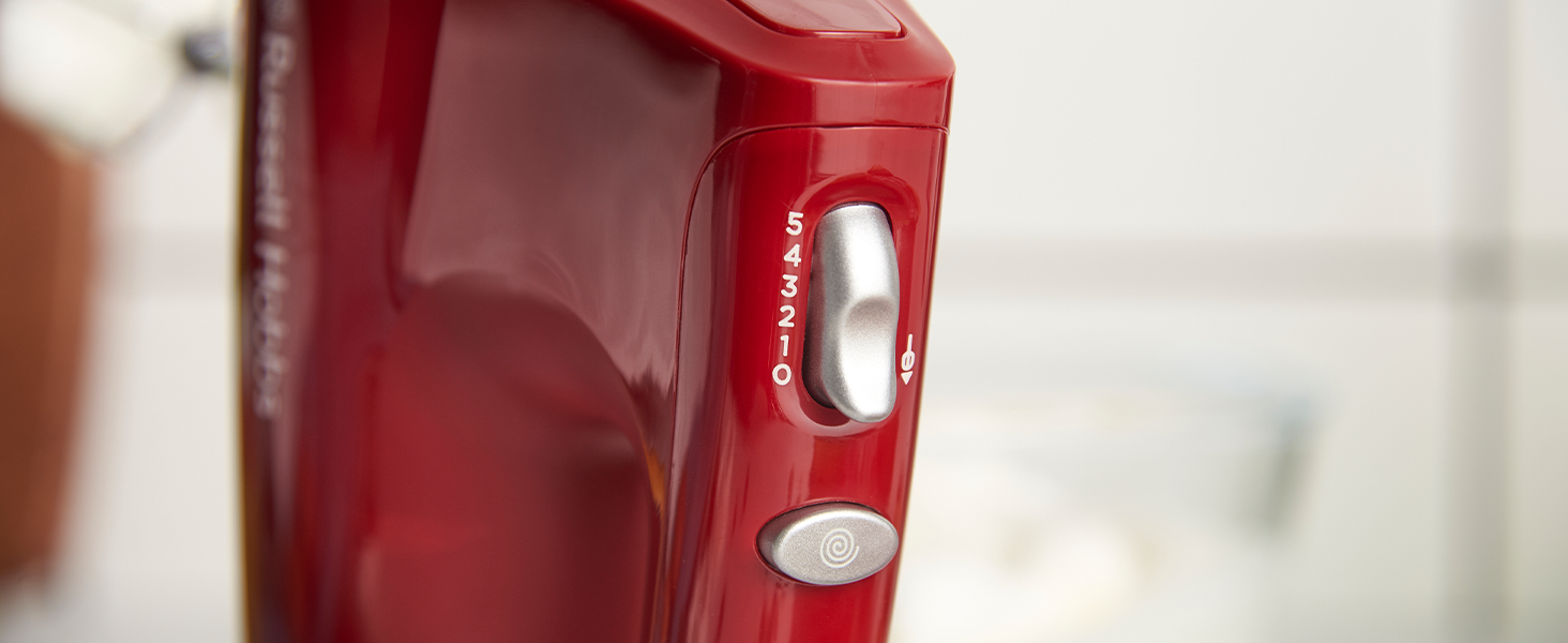 Міксер Russell Hobbs Desire Red 350W з 5 швидкостями та пульсатором, 2 насадки, червоний