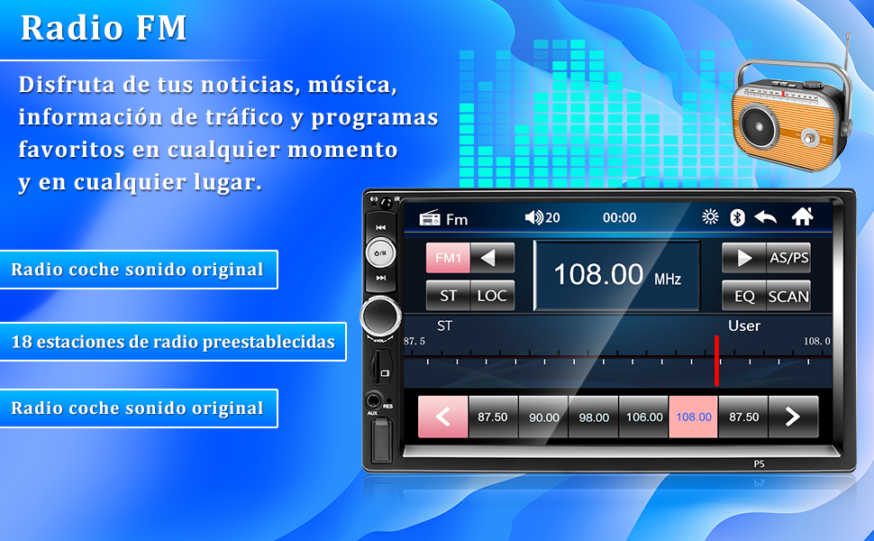 Автомагнітола CAMECHO 2 DIN 7