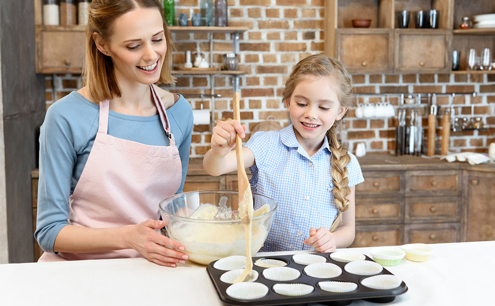 Форма для мафінів (2 шт.) - 24 лунки, антипригарне покриття, BPA-free, стандартний розмір 35 x 27 x 3 см, ідеально для капкейків, брауні та випічки