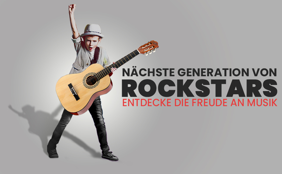 Акустична гітара Pyle для дітей та початківців, ½ розміру, комплект з чохлом, тюнером та медіатором, чорна