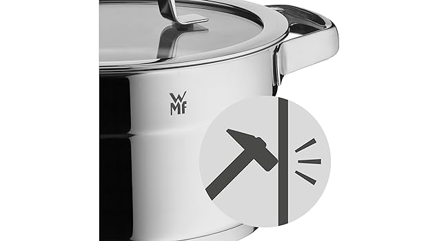 Миска для водяної бані WMF Compact Cuisine 16,5 см, сталева, полірування, для збивання, підходить для посудомийної машини, штабельована