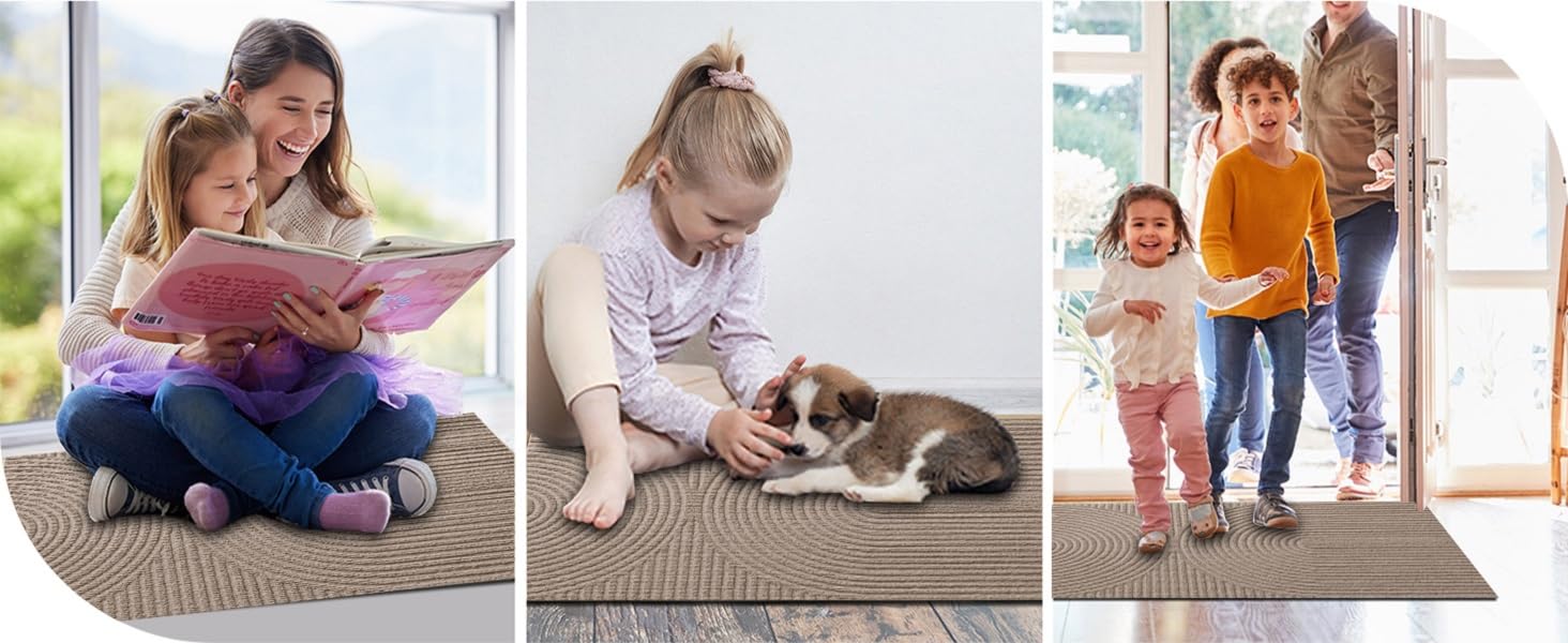 Килимок для дому та вулиці 43x76 см - антиковзкий, водонепроникний, легко миється. Килимок для входу, тераси, саду, коридору (темно-сірий)