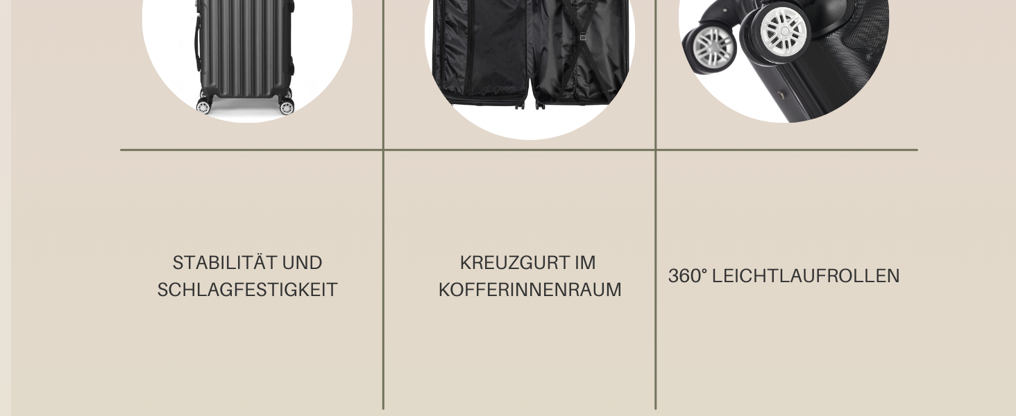 Набір валіз LALAHO 3/4/5 шт. з косметичками, чорний. Валізний набір з ABS-пластику, набір для подорожей, ручна поклажа.