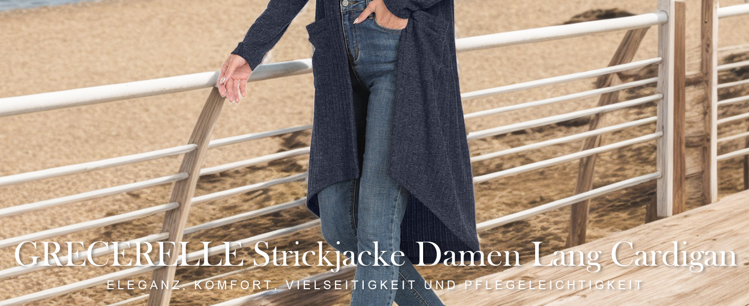 Кардиган жіночий Grecerelle, довгий, легкий, чорний, з ґудзиками та V-подібним вирізом