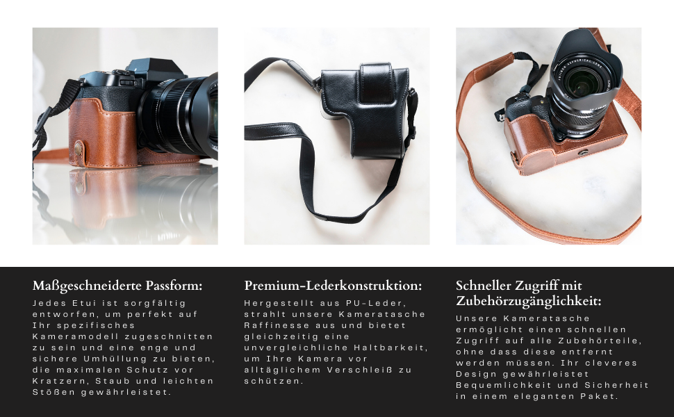 Сумка для фотоапарата MegaGear Panasonic Lumix DC-ZS70/LX10/ZS60/ZS100/LX15/TZ95/TZ90/TZ80/TZ100 сіра шкіряна з ременем