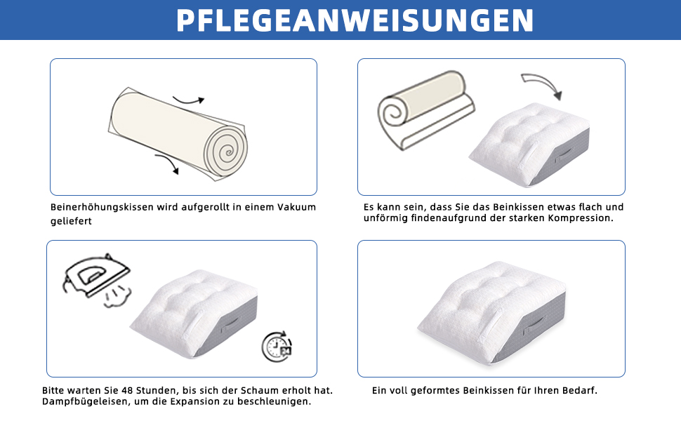 Підголовник для ліжка та дивана HAVARGO з Memory Foam: ергономічний підголовник для підтримки спини, рефлюксу та апное уві сні. Розмір: 55x55x25 см