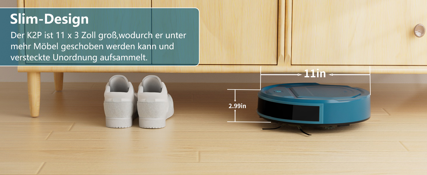 Робот-пилосос OKP, 3000Pa, з Wi-Fi, керуванням через додаток/Alexa, для шерсті тварин, килимів та твердих підлог, самостійна зарядка, K2P