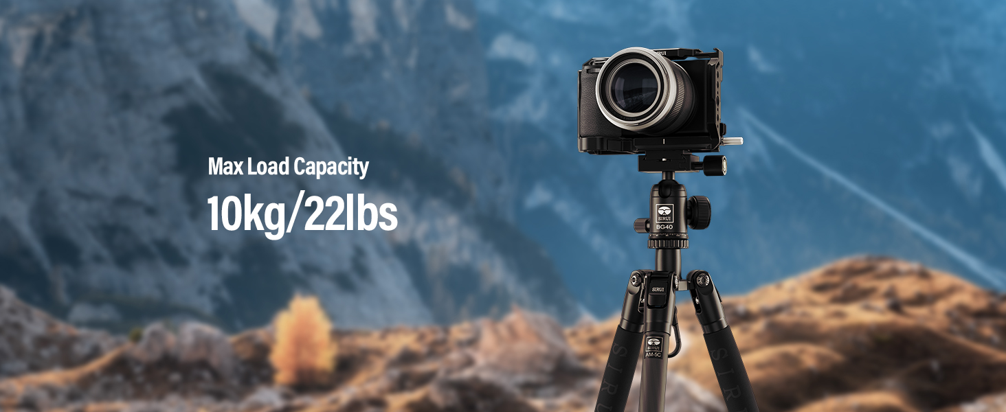 Штатив SIRUI AM-5C Carbon з кульковою головкою, 140 см, вантажопідйомність 10 кг