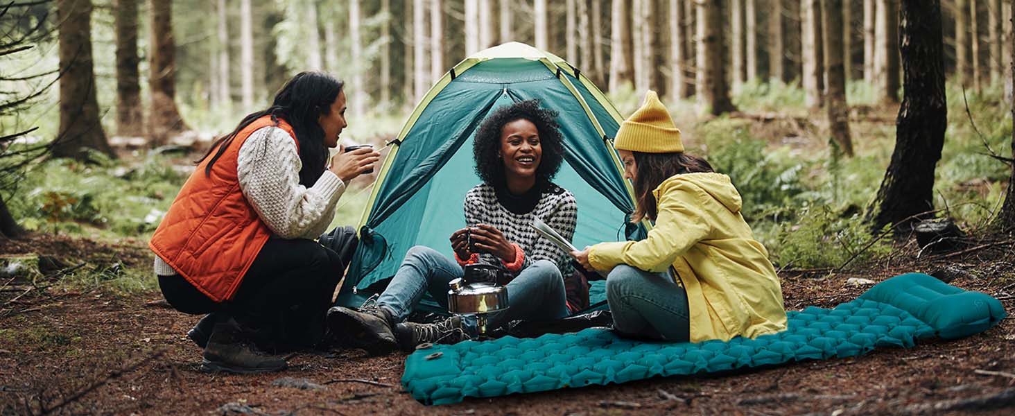 AKSOUL Килимок самонадувний туристичний для кемпінгу: Ultraleicht, компактний, легкий, портативний, для туризму, трекінгу, подорожей, відпочинку на природі