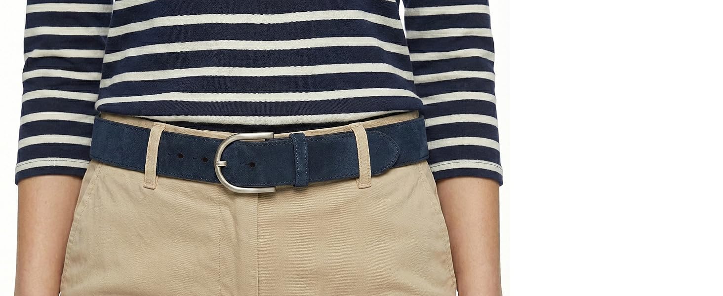 Жіночий ремінь Beltinger з велюру 4 см, сірий, срібна пряжка, 95 см (загальна довжина 110 см)