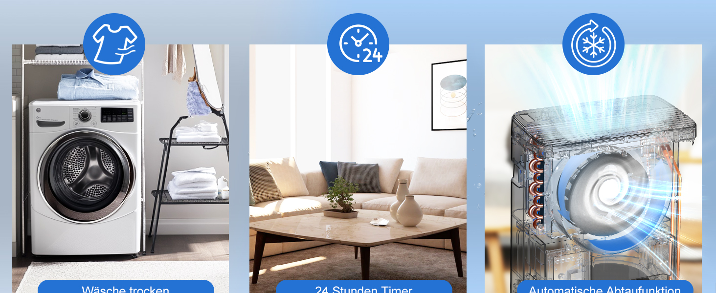 Вологопоглинач повітря 25л з таймером 24г, автоматичним розморожуванням та безперервним відведенням води