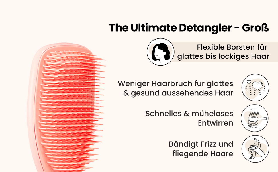 Тізер Tangle Teezer Ultimate Detangler Black Gloss - щітка для волосся, чорна, велика