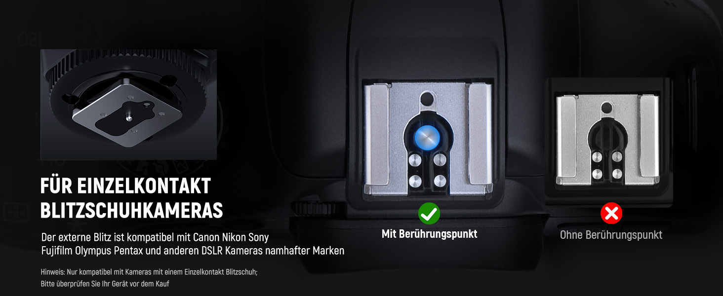 Спалахувачка NEEWER Z150 для Canon, Nikon, Panasonic, Olympus, Pentax та інших DSLR/цифрових камер