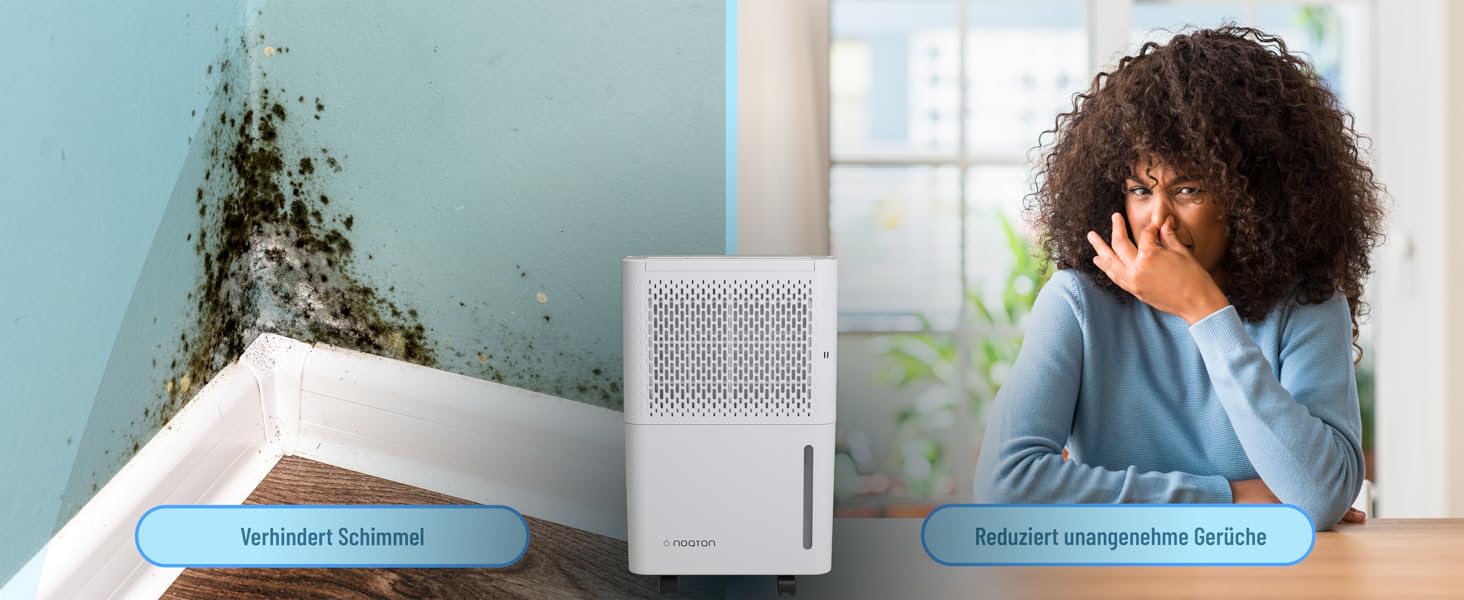 Noaton® DF 4212 - Електричний осушувач повітря 13,2 л/добу, для квартири та підвалу, з таймером та захистом від переливу