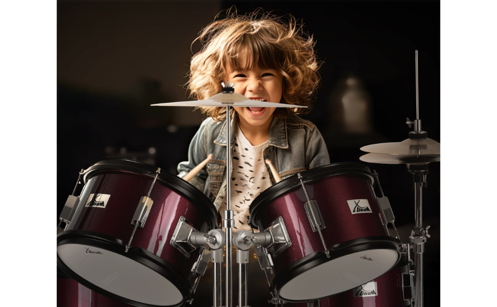 XDrum Junior Pro Kinder барабанний набір Red - для дітей 5-9 років, з аксесуарами та навчальним посібником