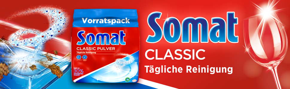 Порошок для посудомийних машин Somat Classic з лимоном для щоденного очищення, 4 x 3 кг