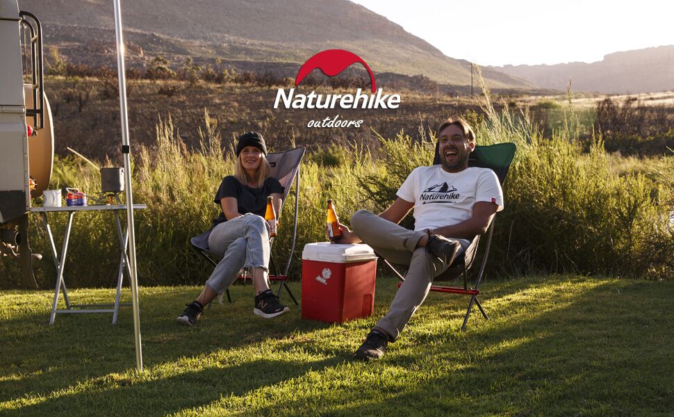 Складний туристичний стул Naturehike - легкий, для риболовлі, пікніка, хайкінгу (сірий), колір: зелений