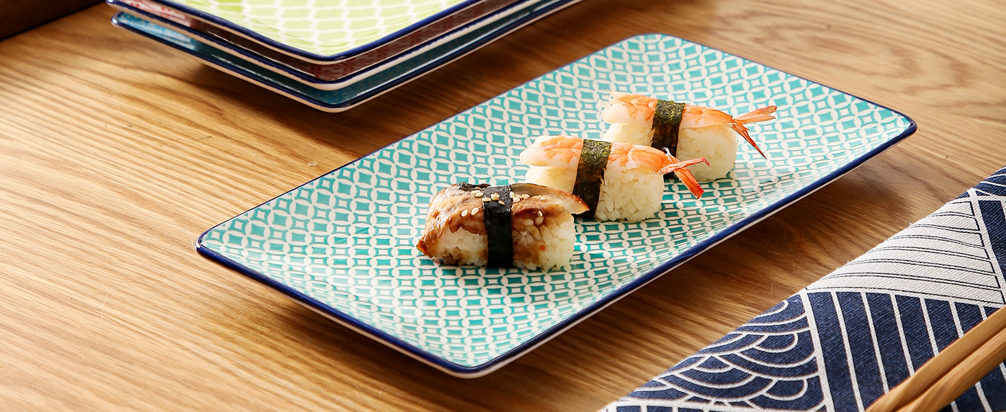 Набір сервіровочних тарілок Vancasso Macaron, 4 шт., порцеляна, 26,8 x 14,7 x 2 см