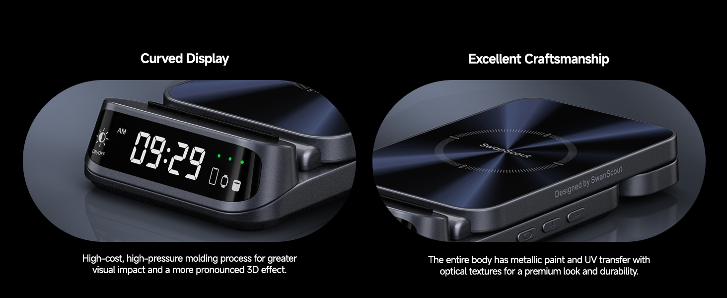 Бездротова зарядка SwanScout 708S для Samsung Galaxy S25 Ultra/S23/S22/S21 та Galaxy Watch/Buds (без адаптера)