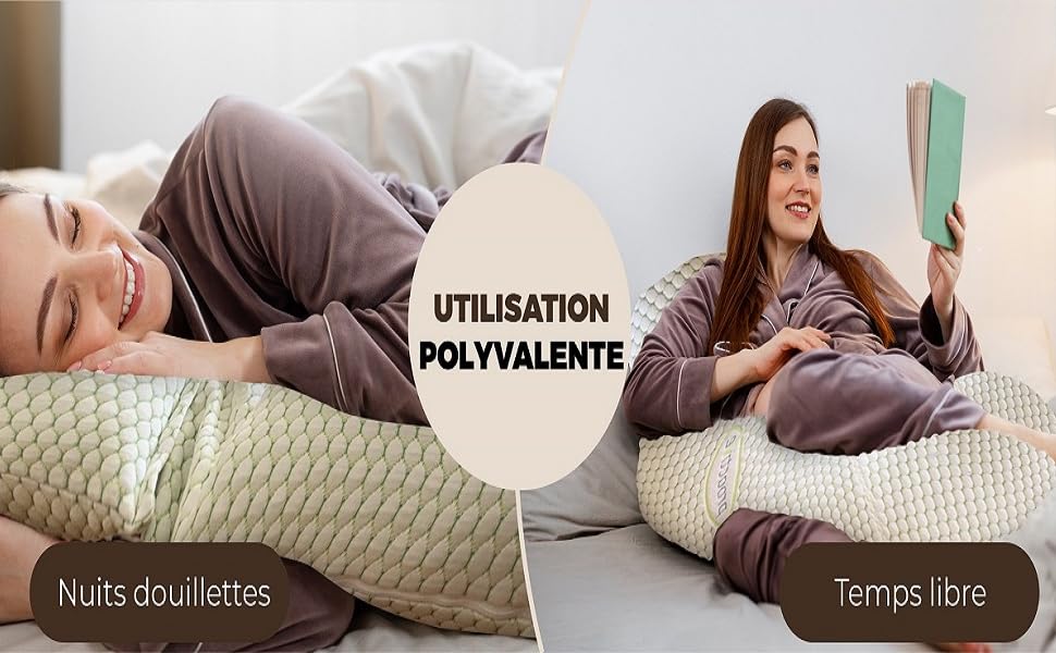 Подушка для вагітних Cocooning Serenity 360° - ергономічна, для сну на боці, знімний чохол