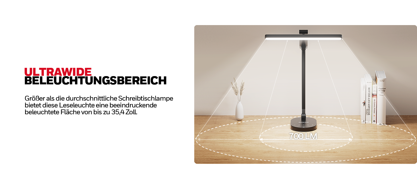 Настільна LED лампа Honeywell H4 Sunturalux - Офісна лампа з диммером, 3 режими кольору, 5 рівнів яскравості, таймер, сенсорне управління, сірий (чорний)