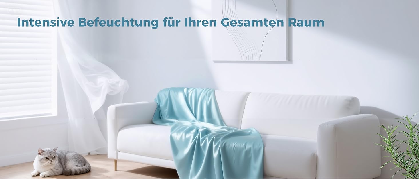 Зволожувач повітря AROEVE 5L з верхнім заповненням, ультразвуковий, з аромадифузором, гігростат, нічник, тихий (25dB), для дому, офісу, рослин, дітей