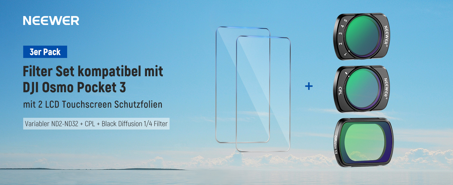 Набір фільтрів NEEWER для DJI Osmo Pocket 3: ND, PL, CPL, UV, ефектні фільтри