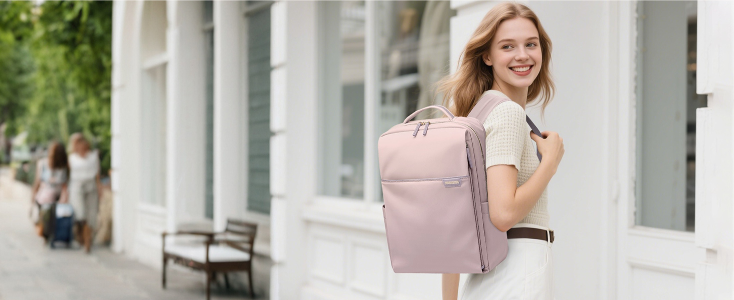 Рюкзак для ноутбука 16 дюймів, водонепроникний, для чоловіків та жінок, для подорожей, школи, велосипеда та повсякденного використання, кольору абрикос