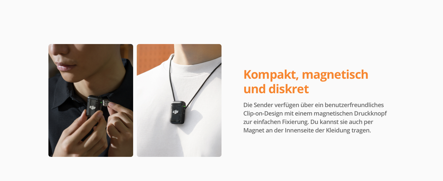 Беспроводной петличный микрофон DJI Mic 2 (Perlweiß) с Bluetooth, шумоподавлением, 48 кГц/32-bit Float, дальность 250 м для камеры, телефона, видеоблога