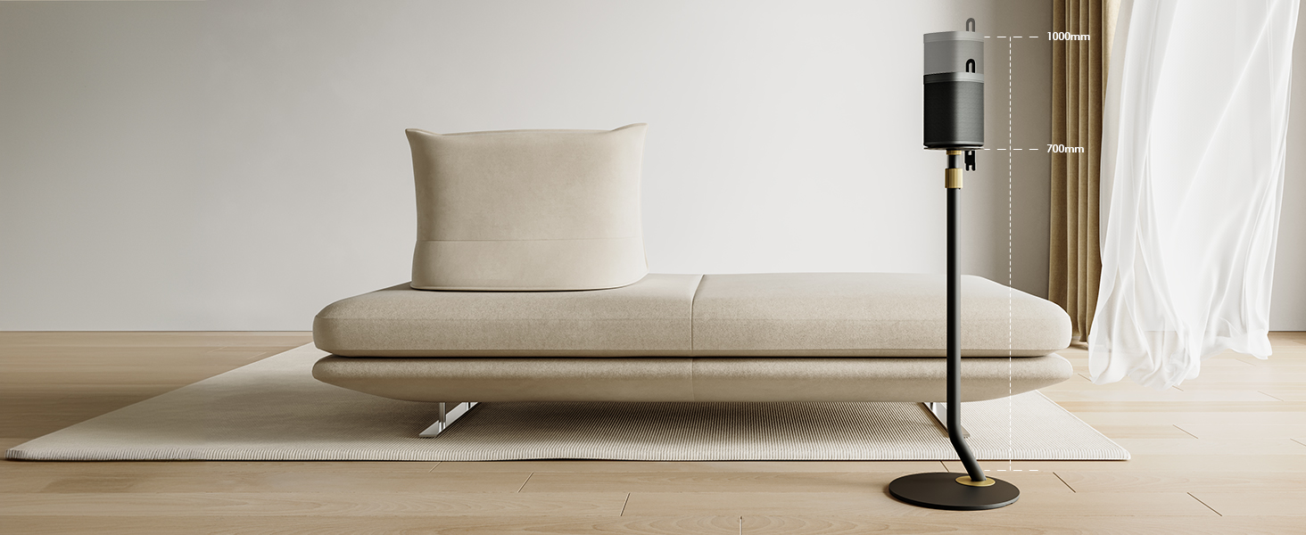 Підставка для колонок FITUEYES Design, регульована висота, металева, чорна (2 шт.)