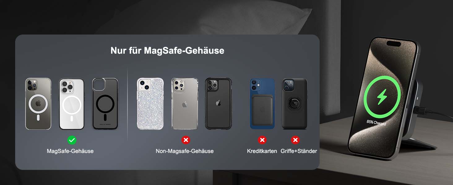 Бездротова зарядка MagSafe для Apple Watch та iPhone (сірий колір), сумісна з iPhone 16 15 14 13 12, iWatch Series, AirPods Pro 3 2