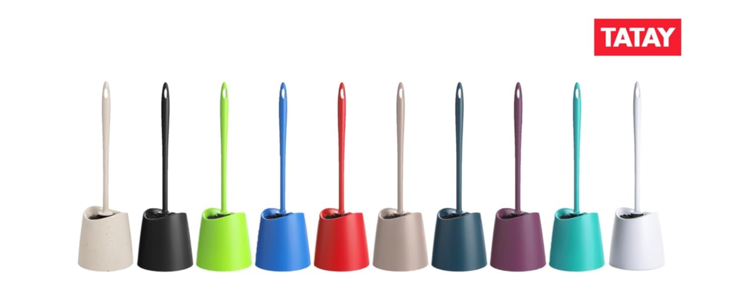 Торцева щітка для туалету Ecohome Standard | Міцна та довговічна | Сучасний дизайн | 12 x 12 x 38 см