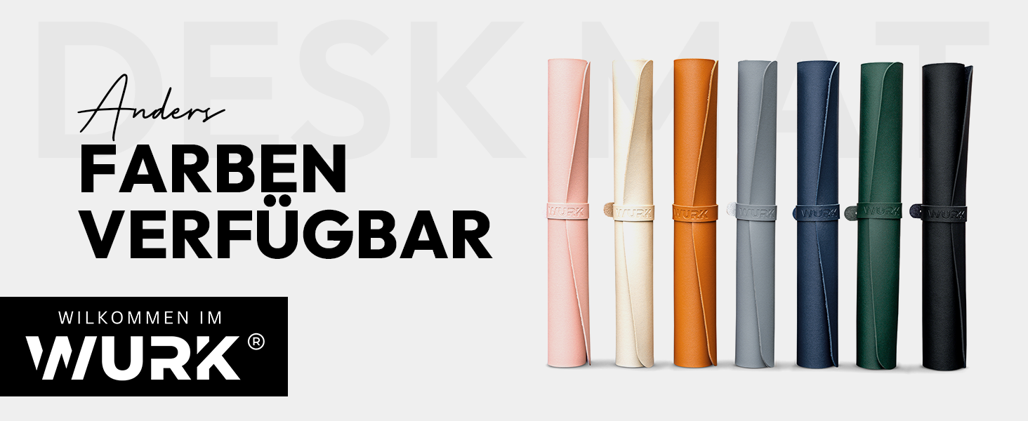 Килимок для столу WURK XXL (120x60 см) з екошкіри PU — великий килимок для миші та клавіатури, протиковзкий Desk Mat з кабельний-кліпом, зелений