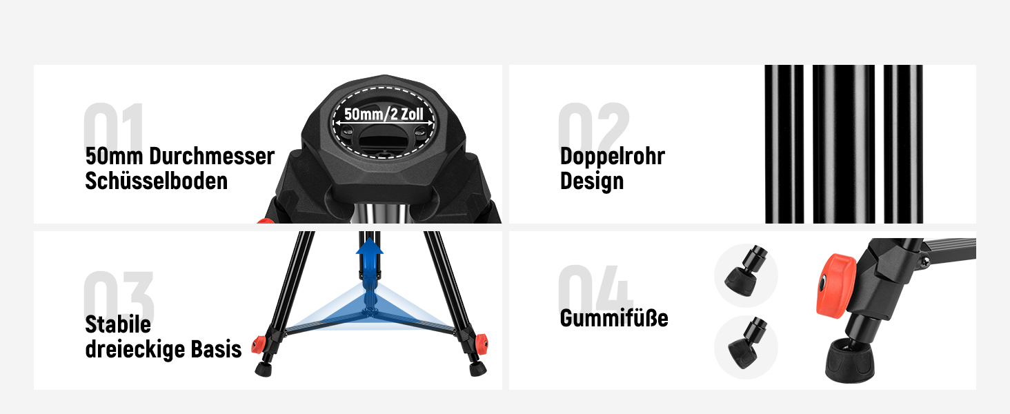 Штатив для камери Neewer з пливним упором TP73 для DSLR, Camcorder, DJI Gimbals, Manfrotto QR Plates, до 6 кг